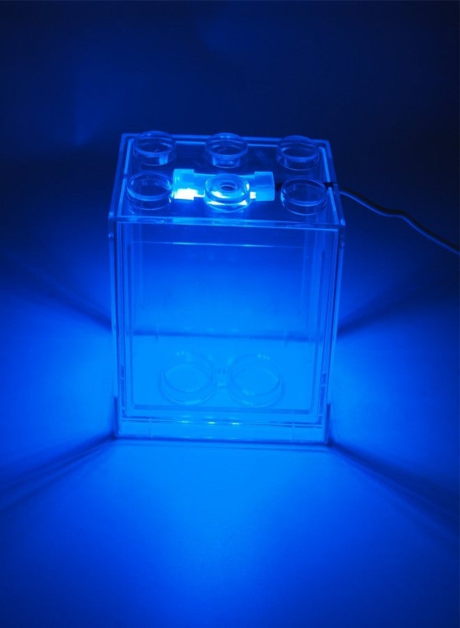 OMEM حوض سمك صغير يعمل بمنفذ USB من OMEM، طقم حوض سمك صغير بإضاءة LED، حوض سمك مُركّب على شكل مكعبات بناء - Image 4